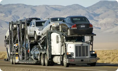 A snowbird customer’s car ready for seasonal vehicle transport to Florida