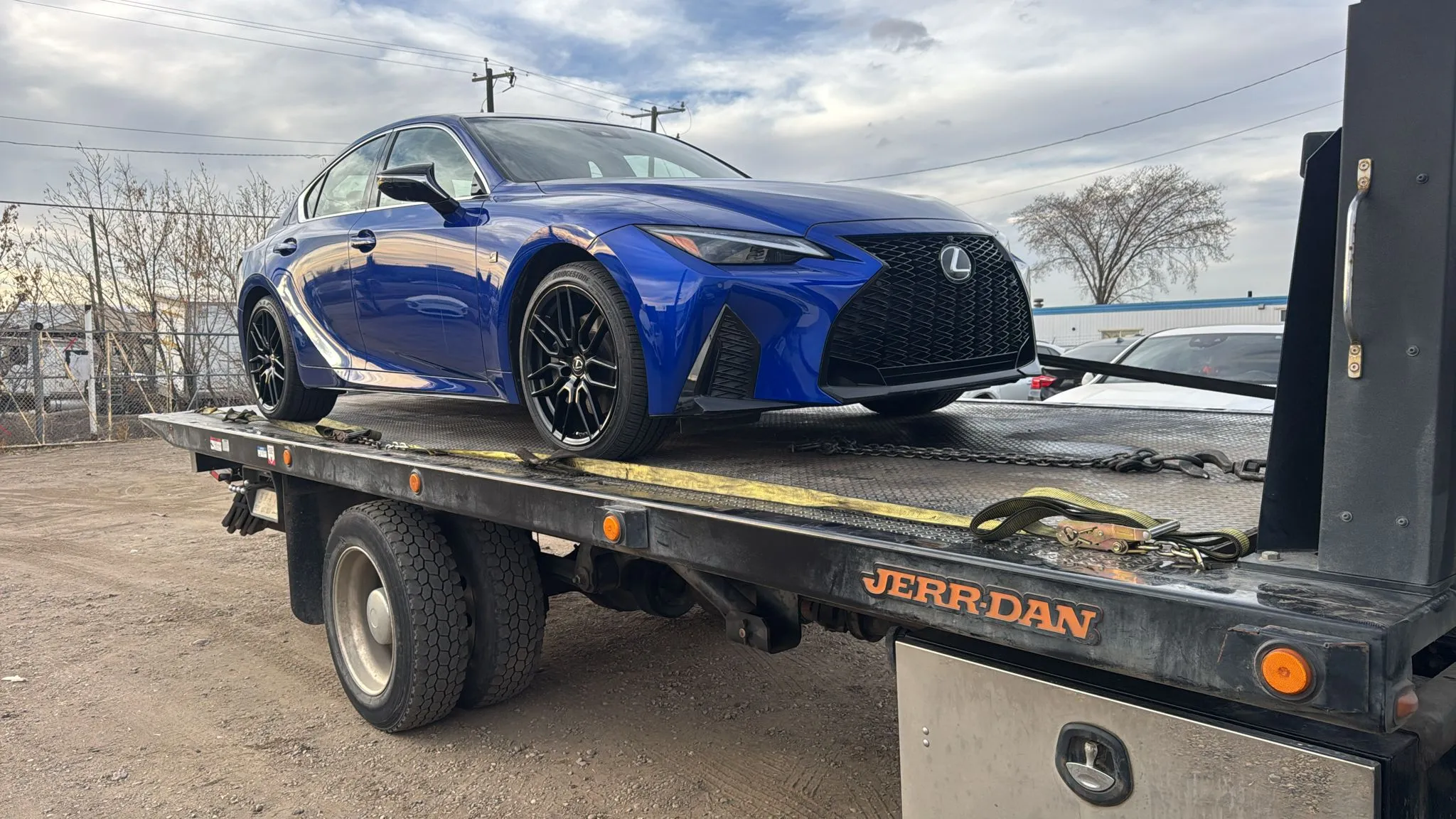 Vehicle being loaded for transport from Atlanta to Calgary