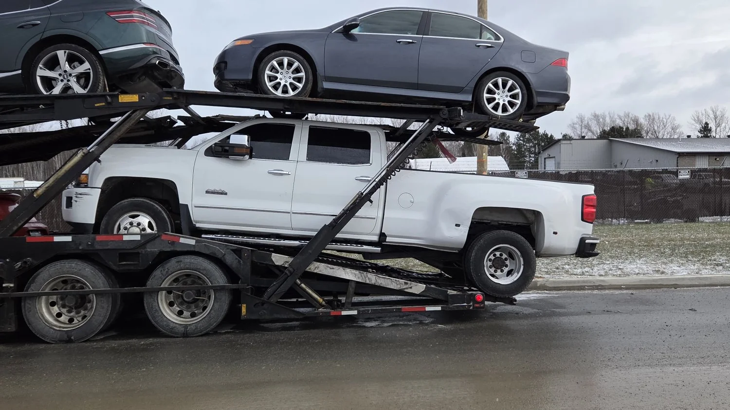 Vehicle being transported from Burnaby to Hamilton across Canada's cross-country corridor