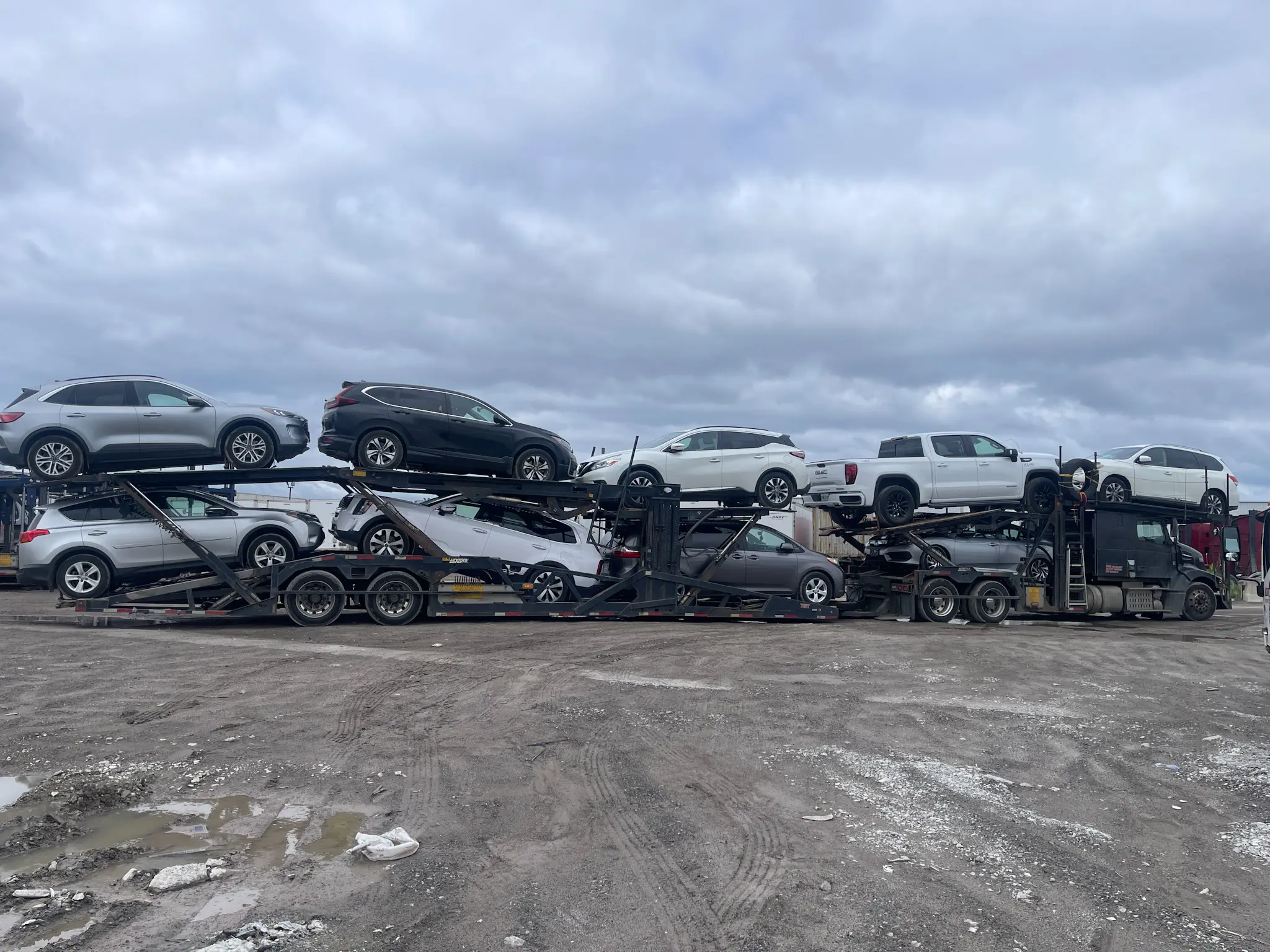Auto transport truck heading from Halifax to Ottawa