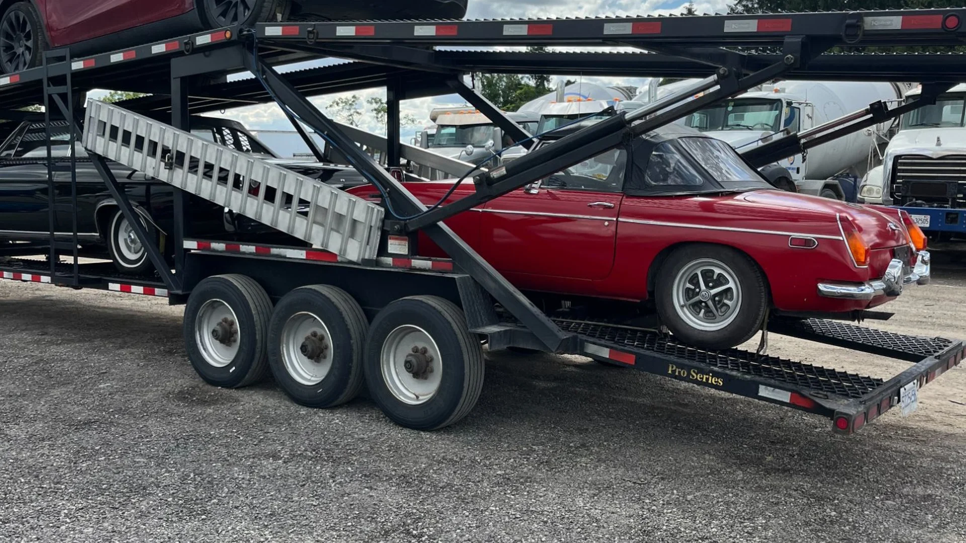 Vehicle being transported from Hamilton to Calgary across four Canadian provinces