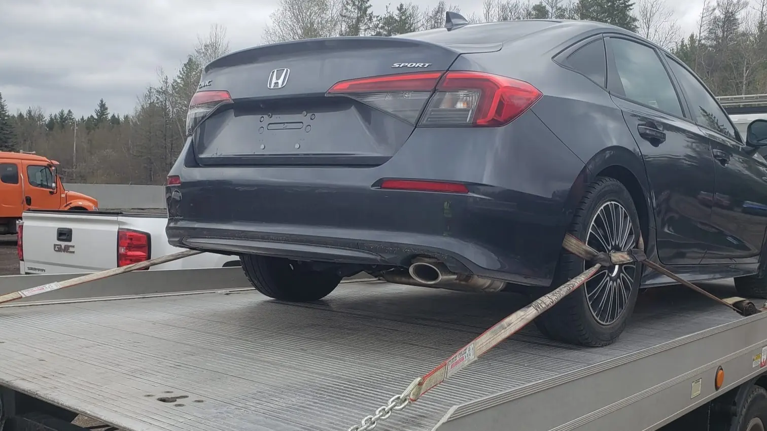 Vehicle being transported from Hamilton to Ottawa through southern Ontario