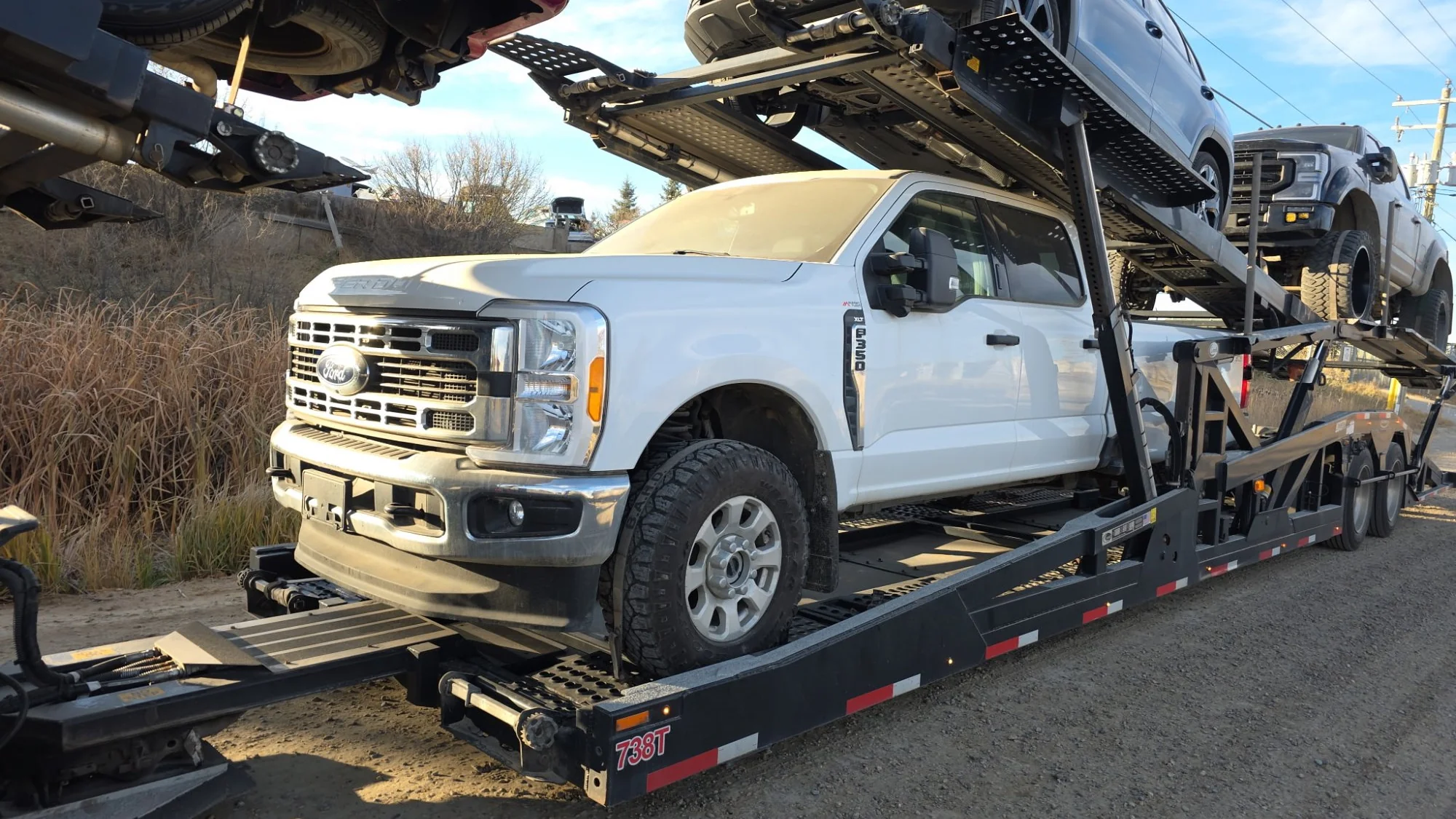 Vehicle being transported from Markham to Brampton