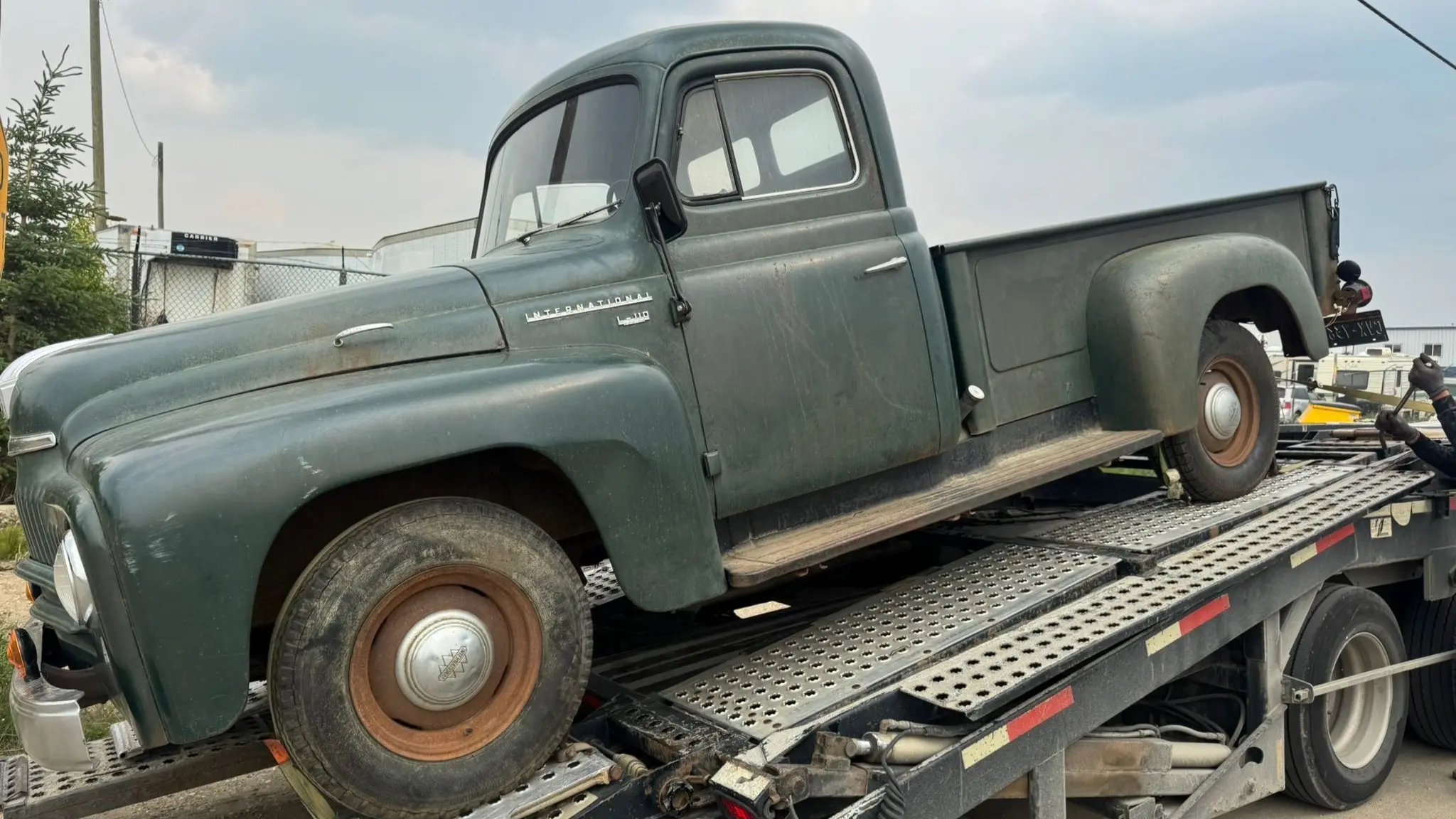Vehicle being loaded for transport from Vancouver to Markham